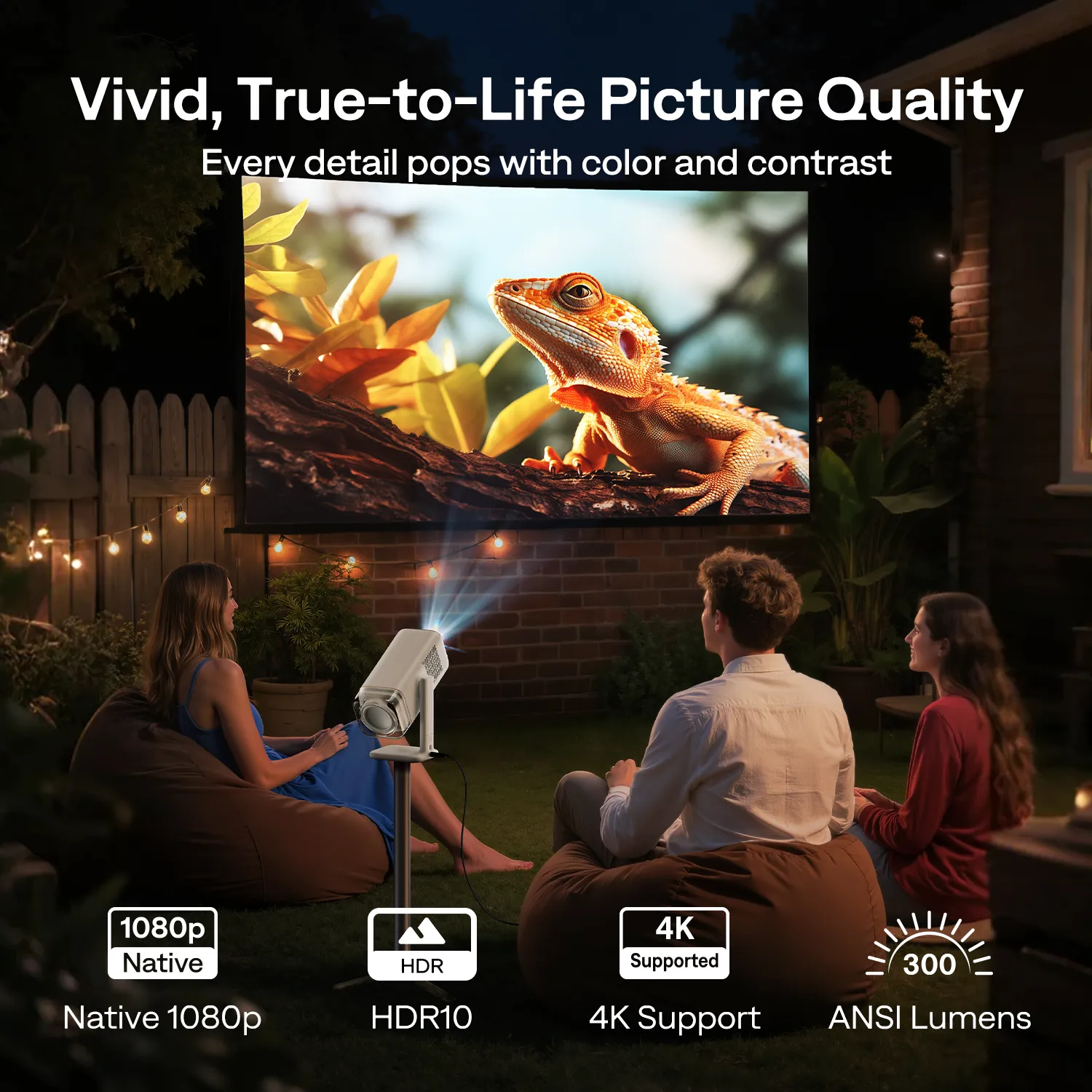 Aurzen BOOM air Google TV Smart Projector | US Version - Image 3