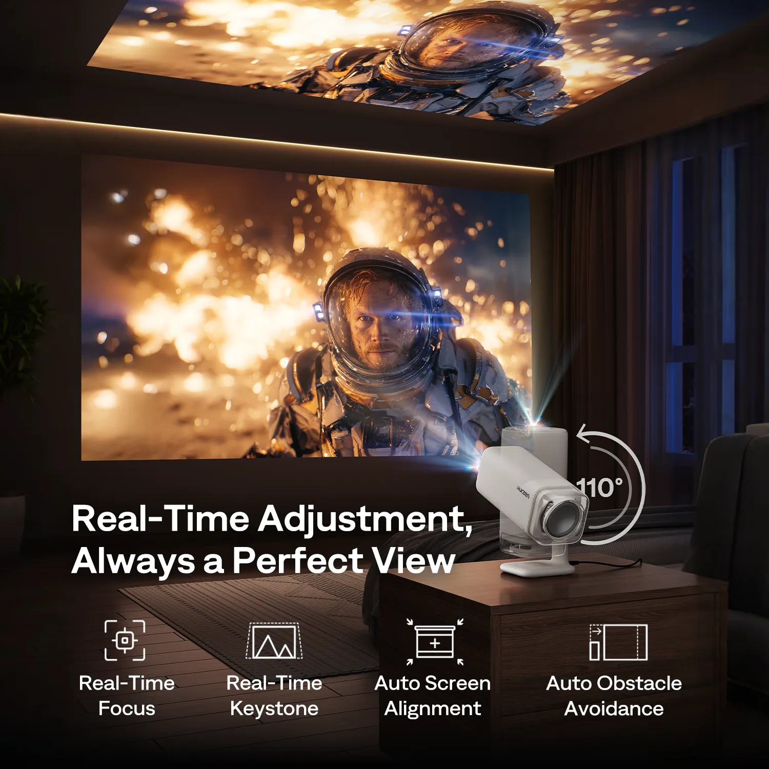 Aurzen BOOM air Google TV Smart Projector | US Version - Image 4