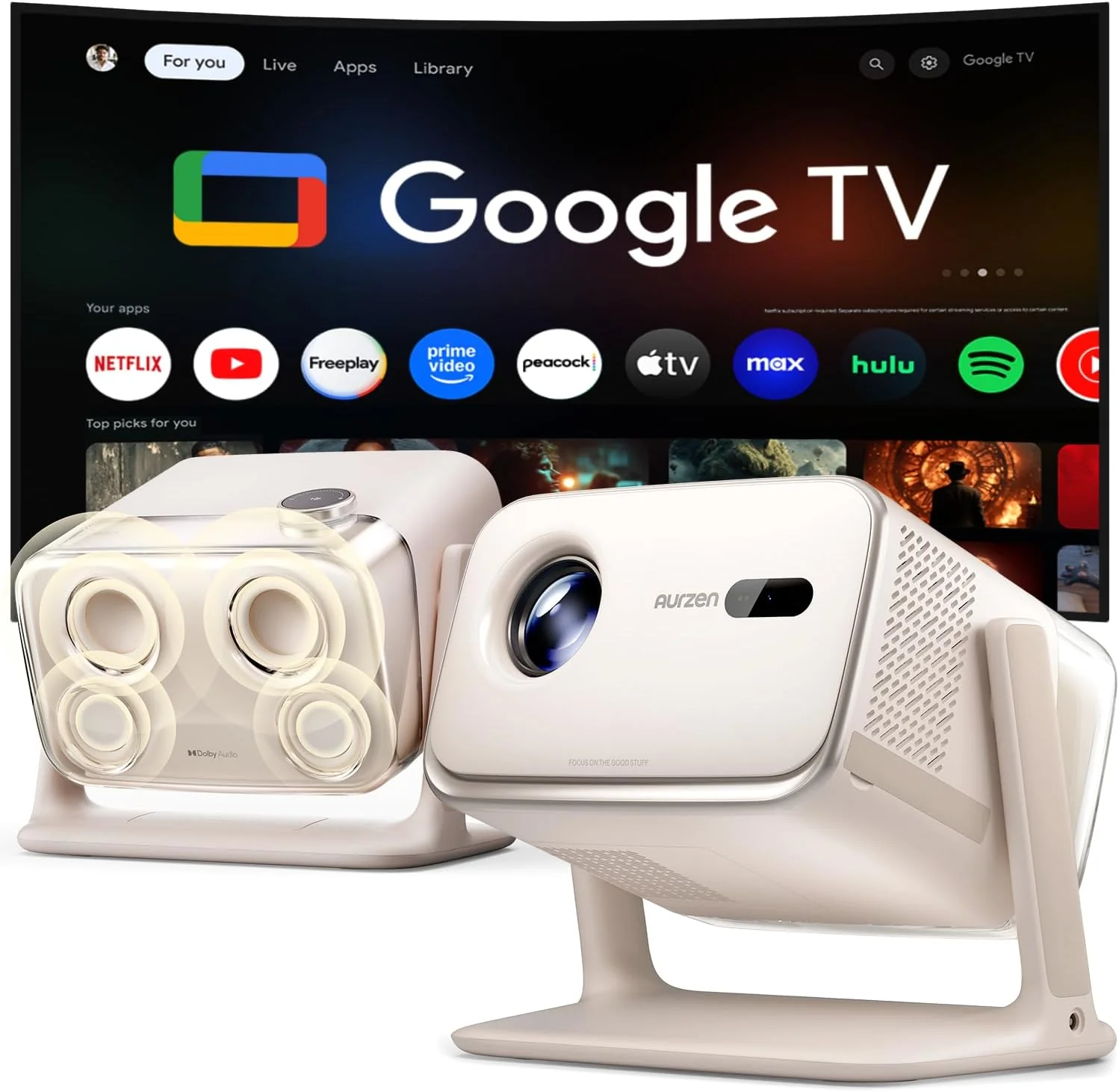 Aurzen BOOM mini Google TV Smart Projector | US Version - Image 15