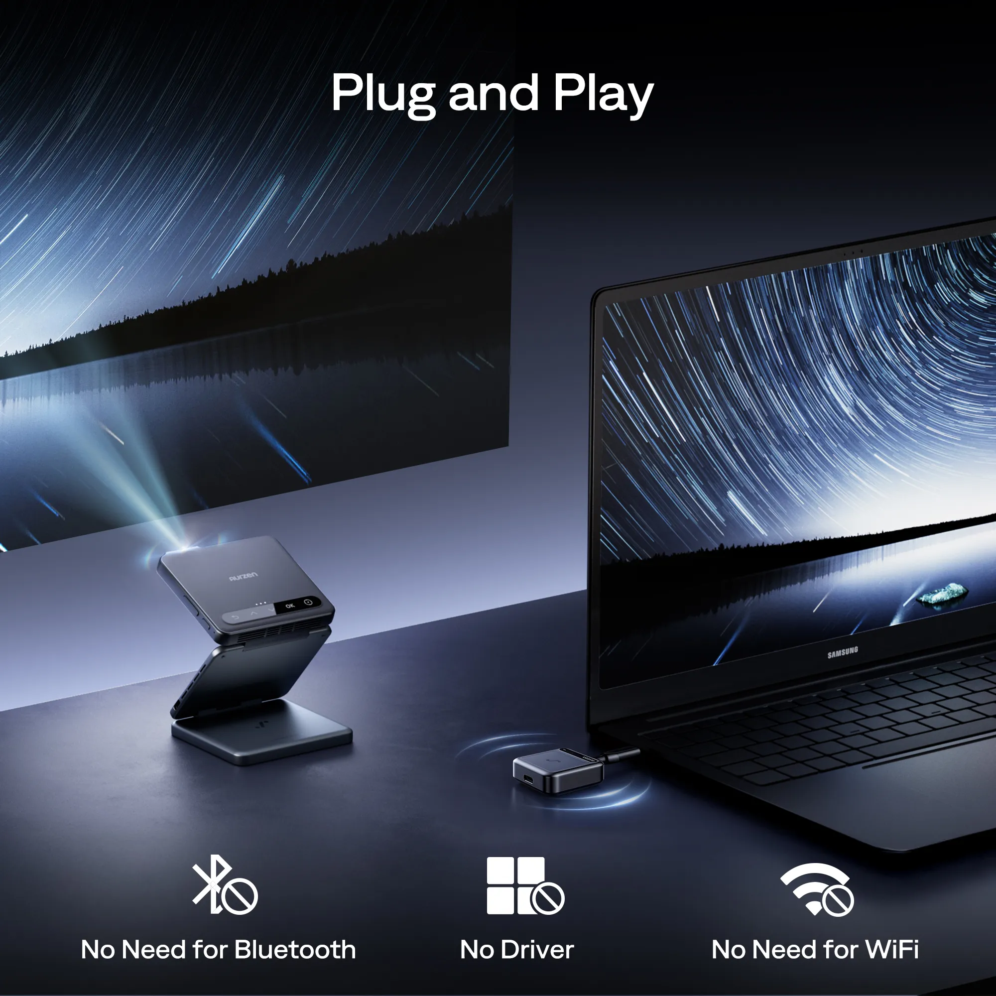 Aurzen CastPlay Pro Wireless USB-C Dongle for ZIP Projector - Image 3