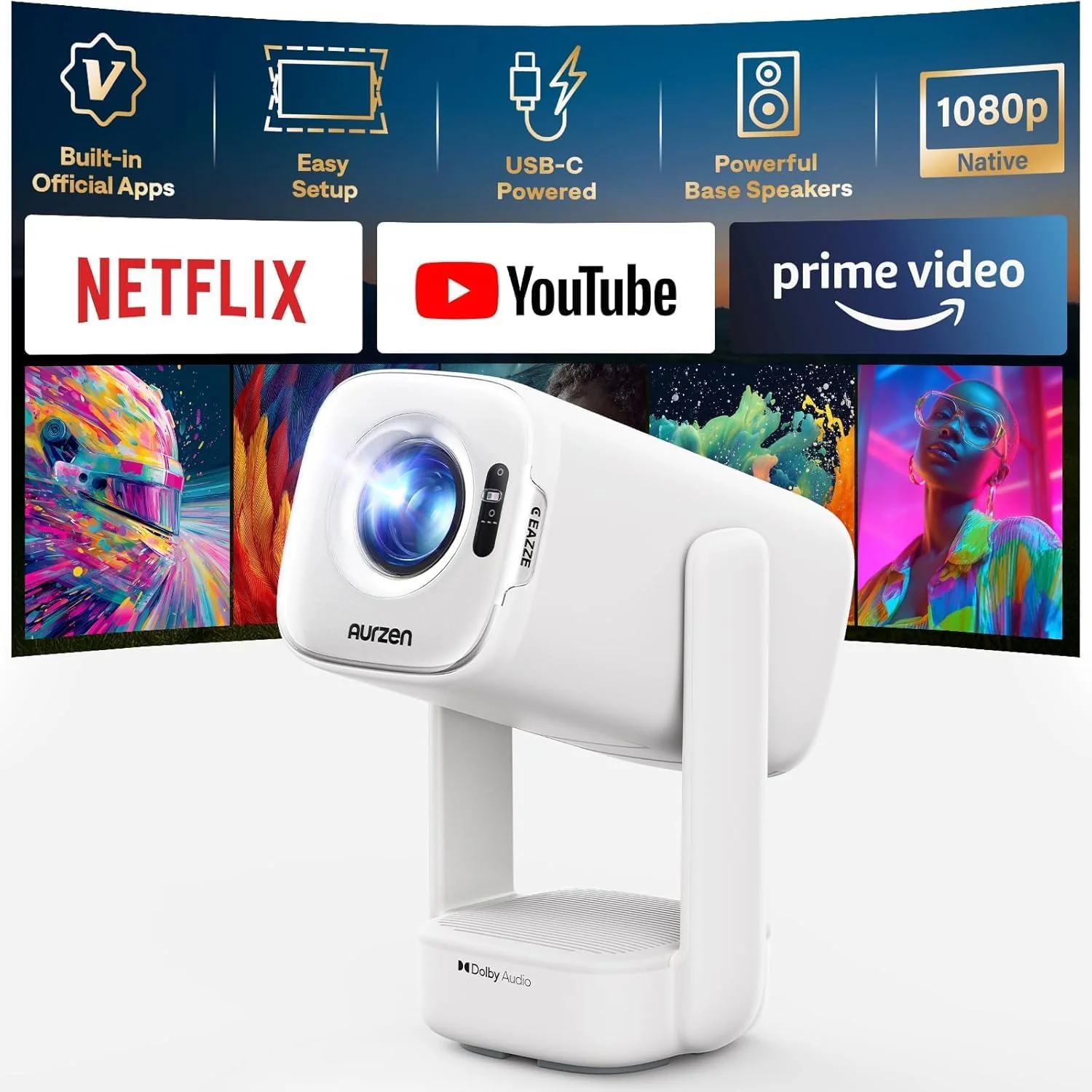 Aurzen EAZZE D1 air Portable Smart Projector - Image 11