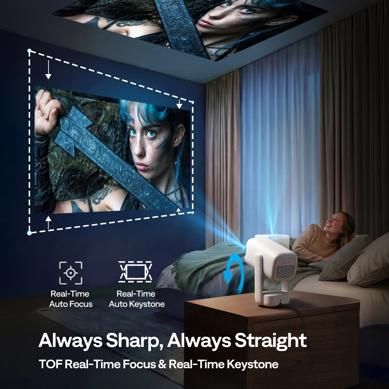 Aurzen EAZZE D1 air Portable Smart Projector - Image 4