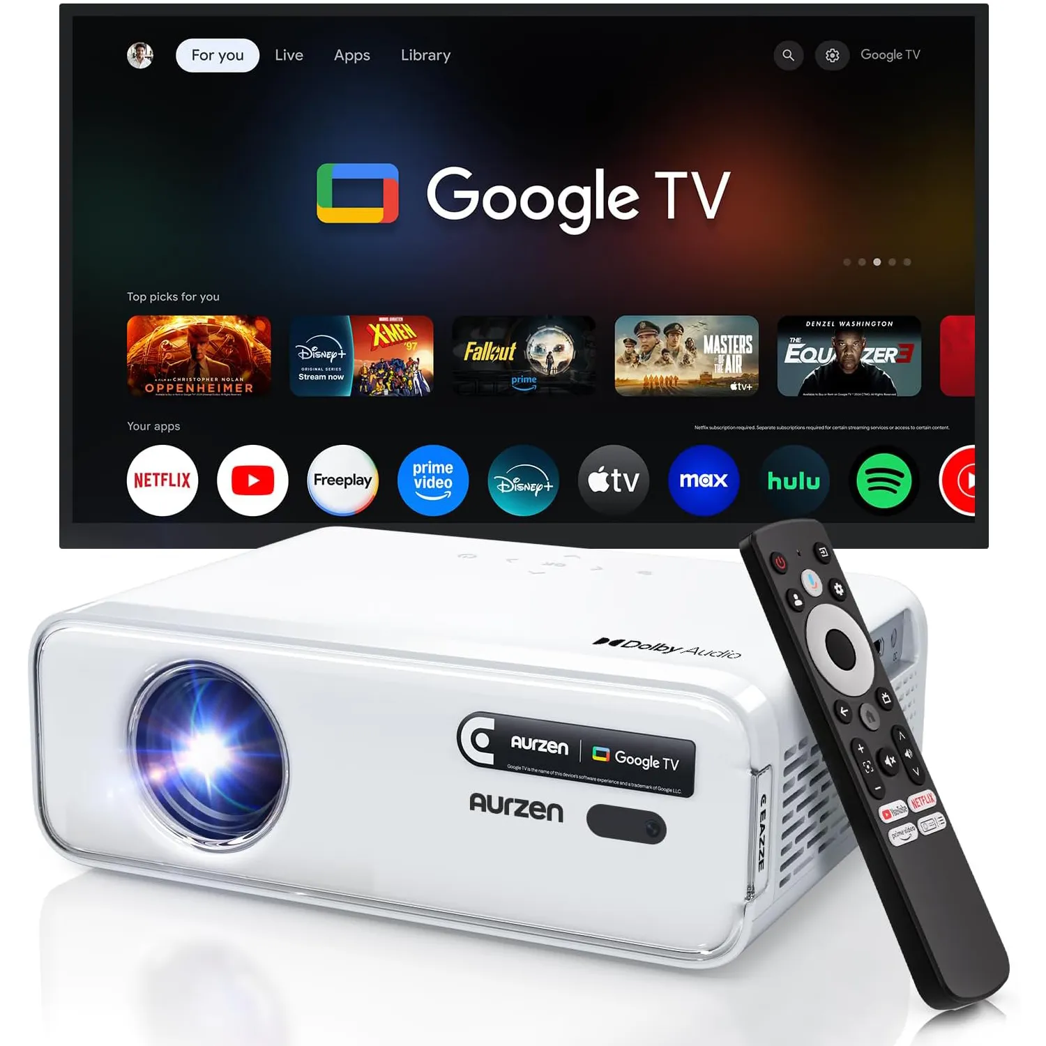 Aurzen EAZZE D1G Google TV Smart Projector - Image 9