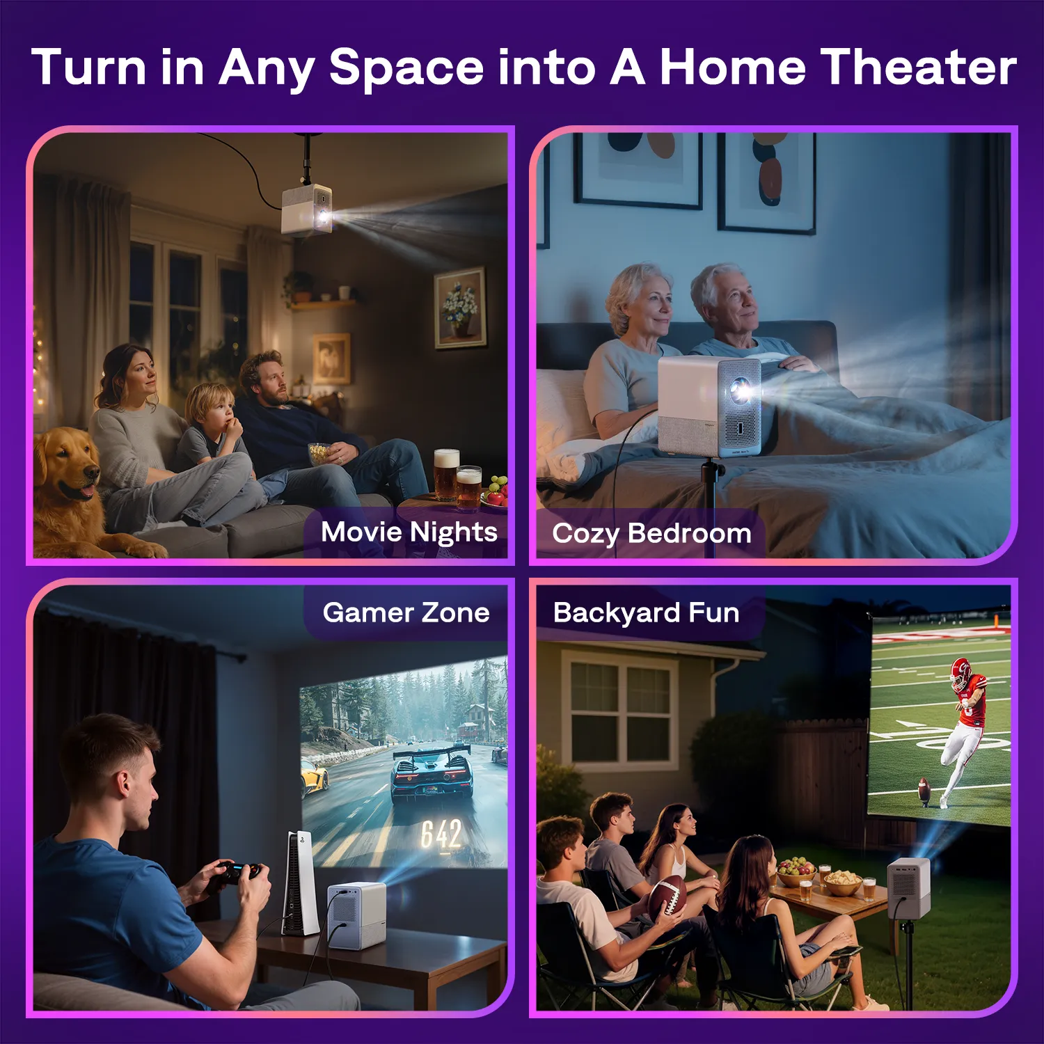 Aurzen EAZZE D1R Cube Roku TV Smart Projector - Image 10