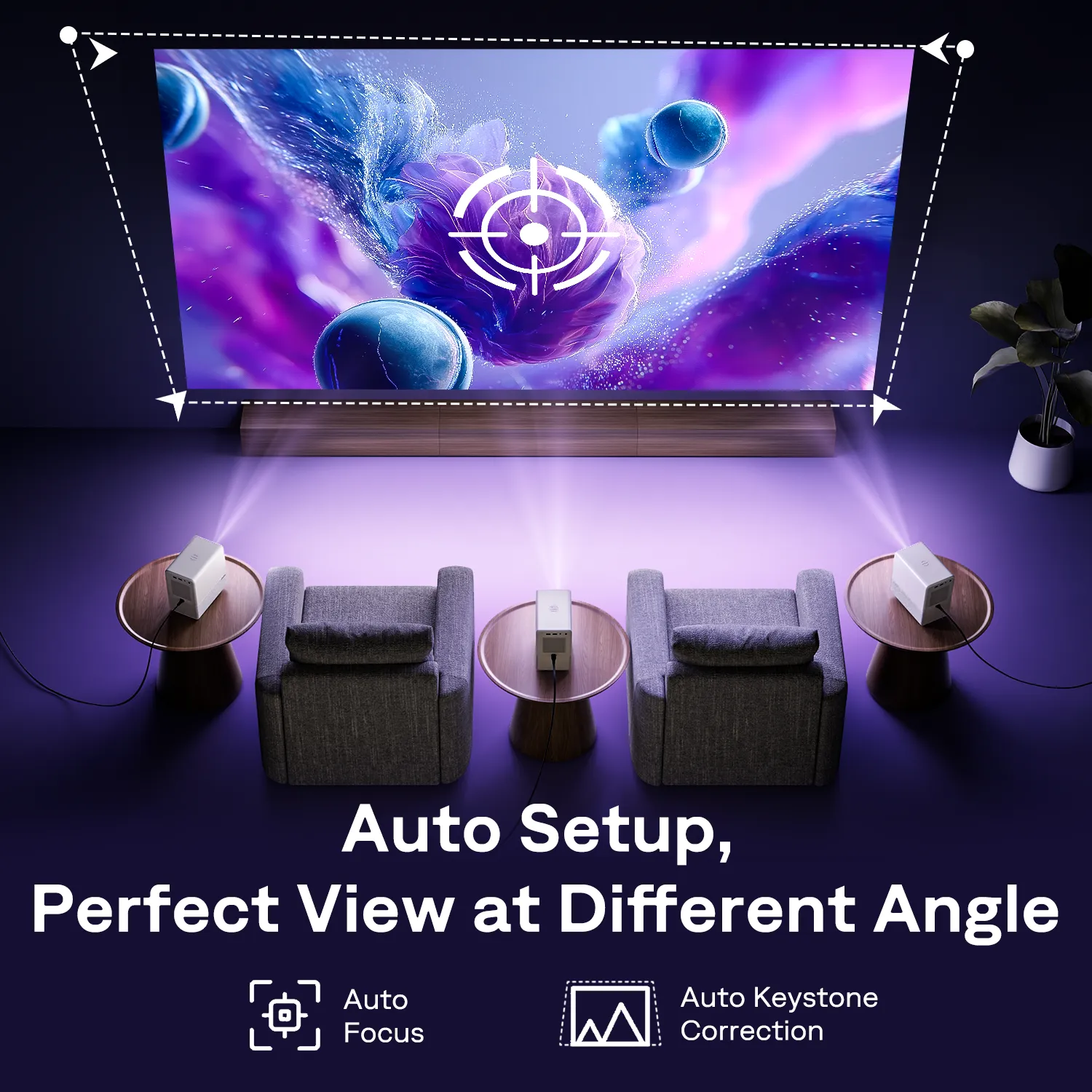 Aurzen EAZZE D1R Cube Roku TV Smart Projector - Image 6