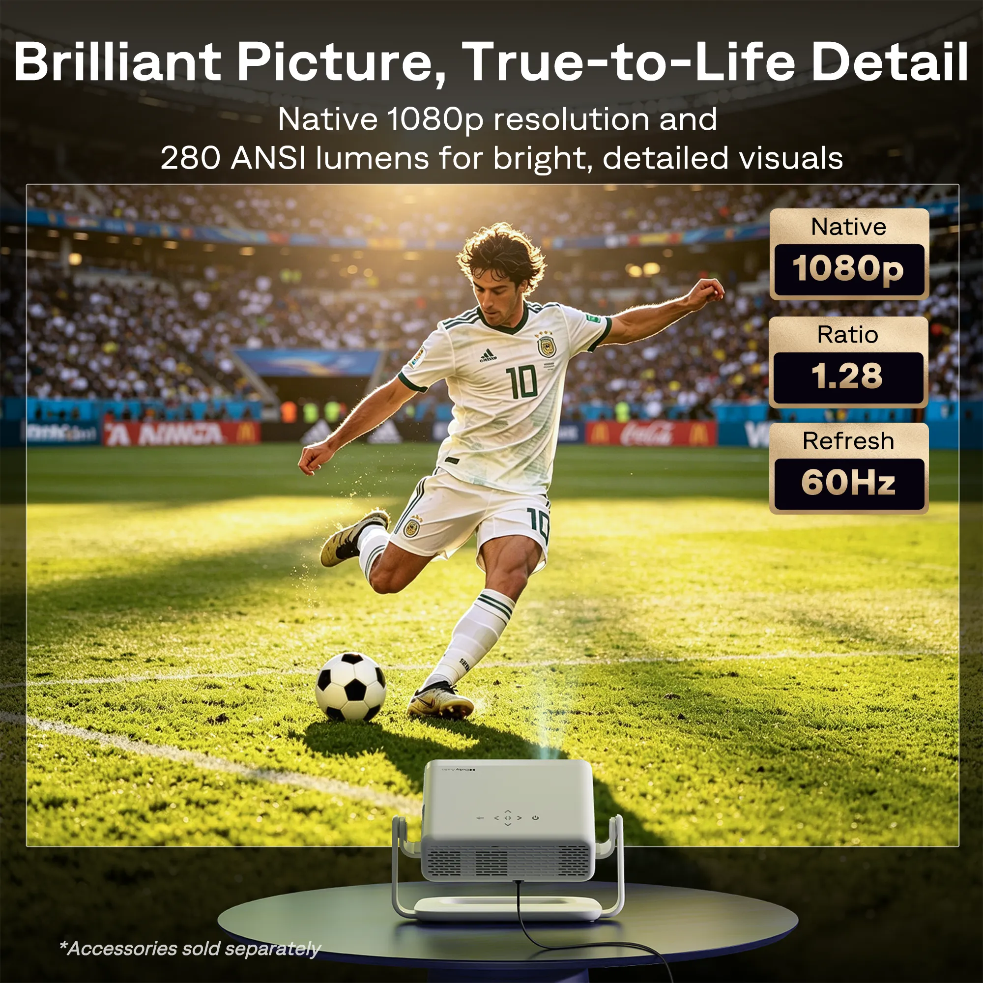 Aurzen EAZZE D1R Roku TV Smart Projector - Image 4