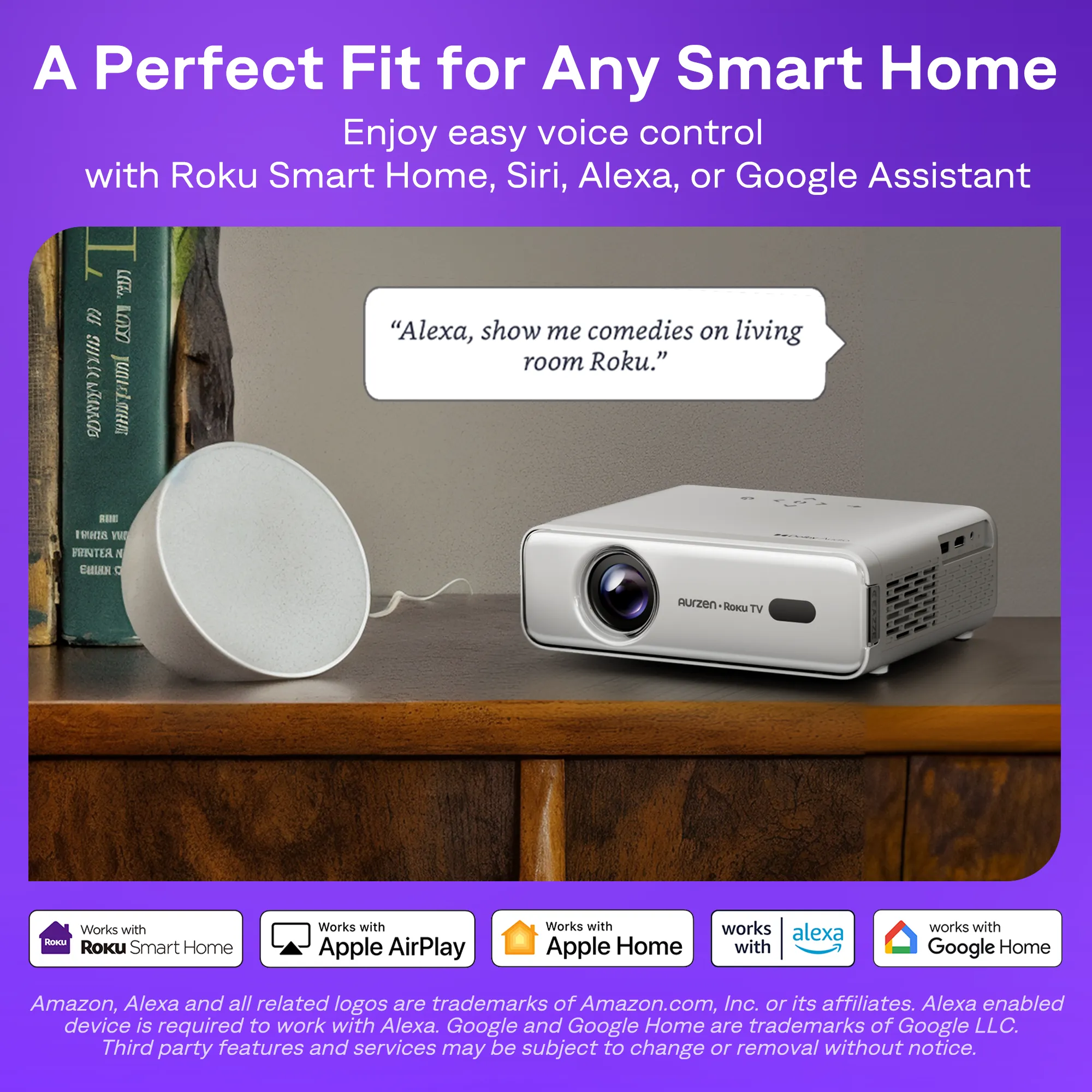 Aurzen EAZZE D1R Roku TV Smart Projector - Image 9