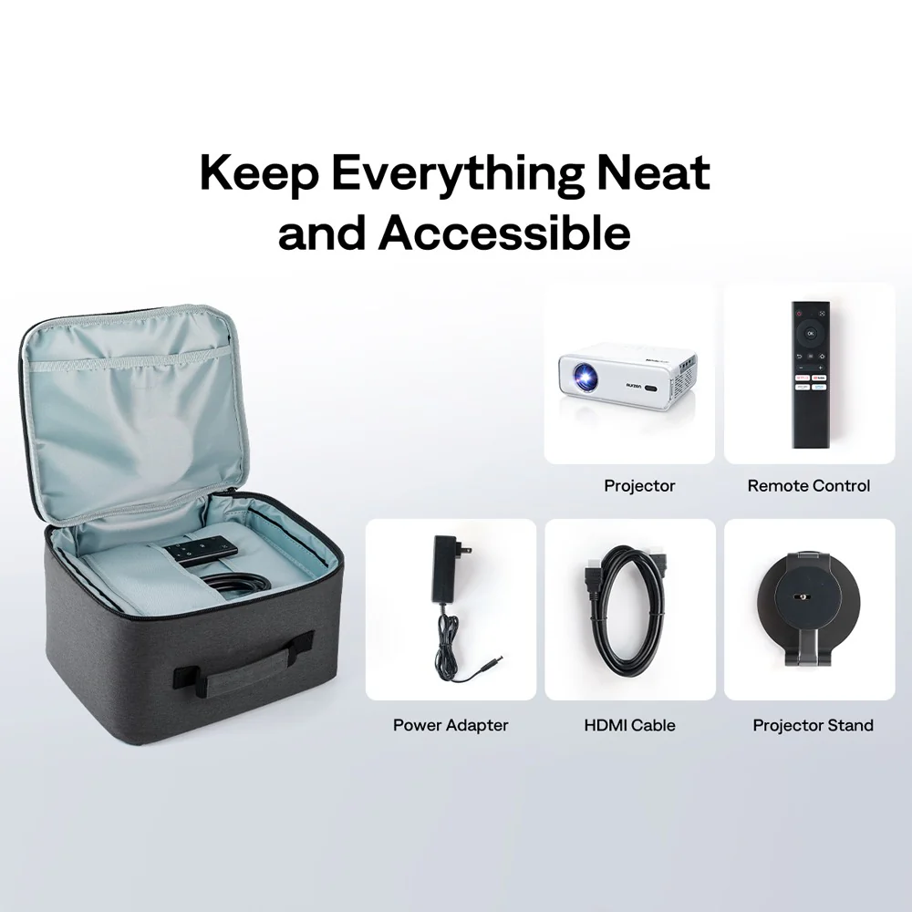 Aurzen Portable Carrying Case for EAZZE / Epson / BenQ Projector - Image 6