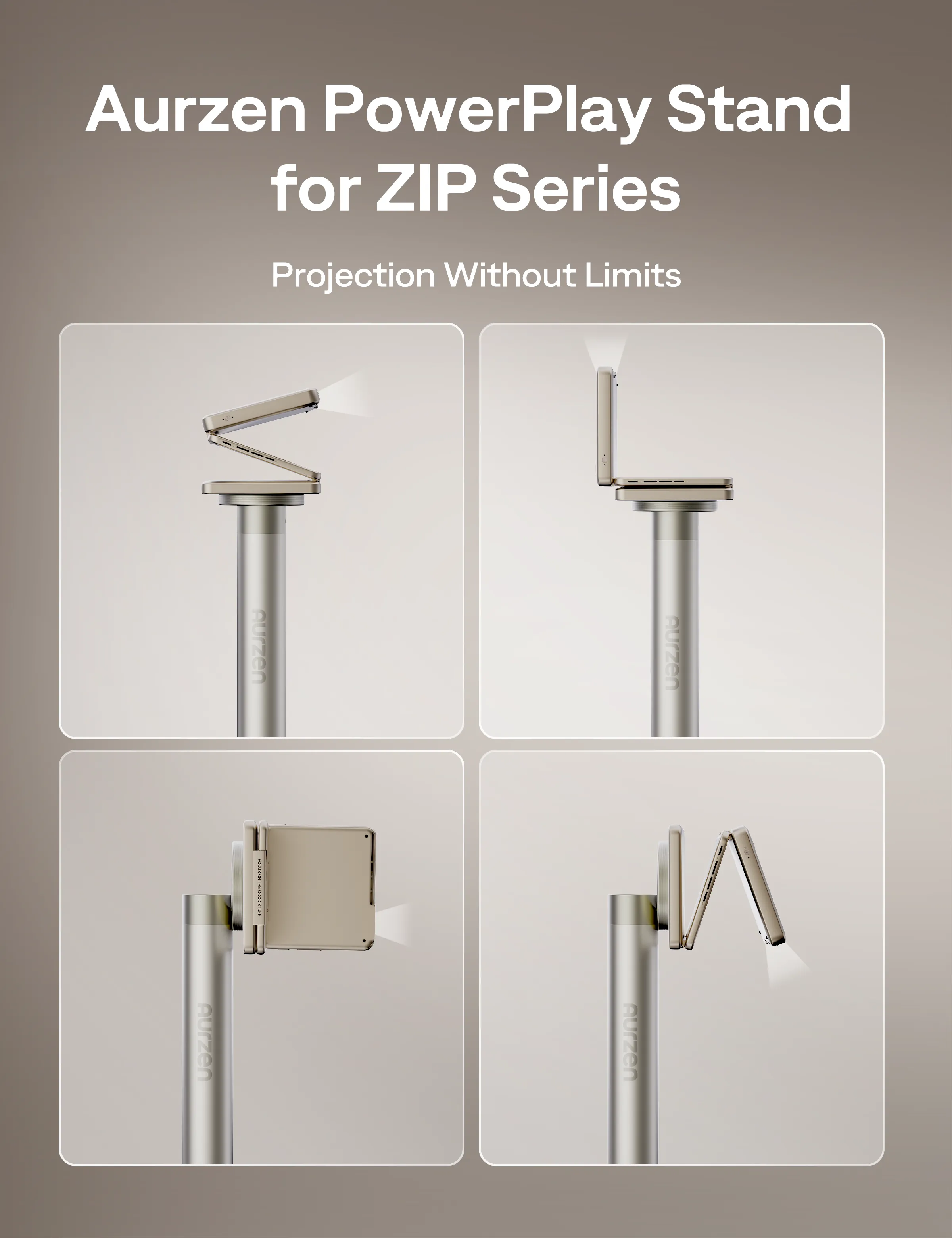 Aurzen PowerPlay 3-in-1 Projector Stand with 10000mAh Power Bank - Image 4