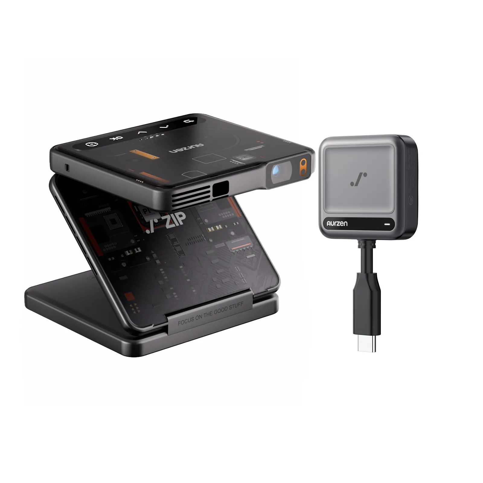 Aurzen ZIP Tri-Fold Portable Mini Projector | US Version - Image 18