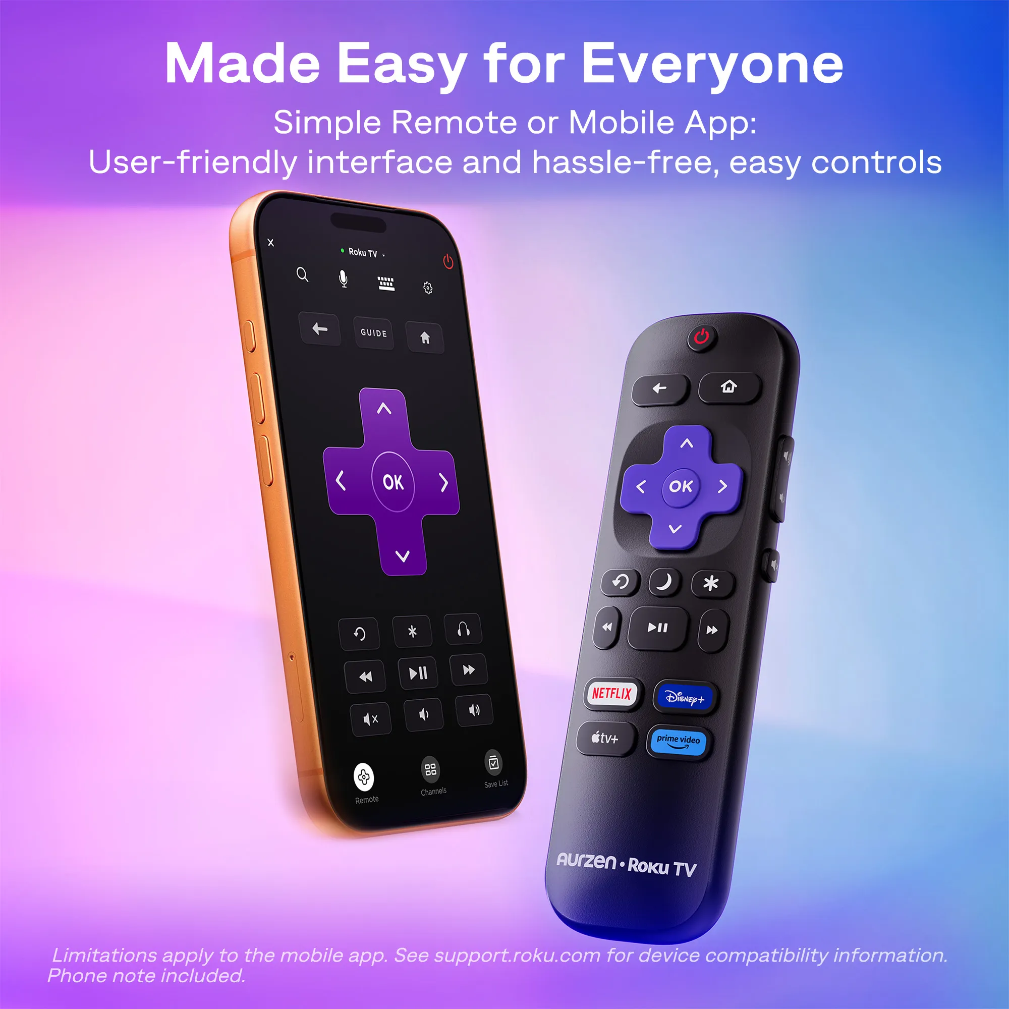 Aurzen EAZZE D1R air Portable Roku TV Smart Projector - Image 8