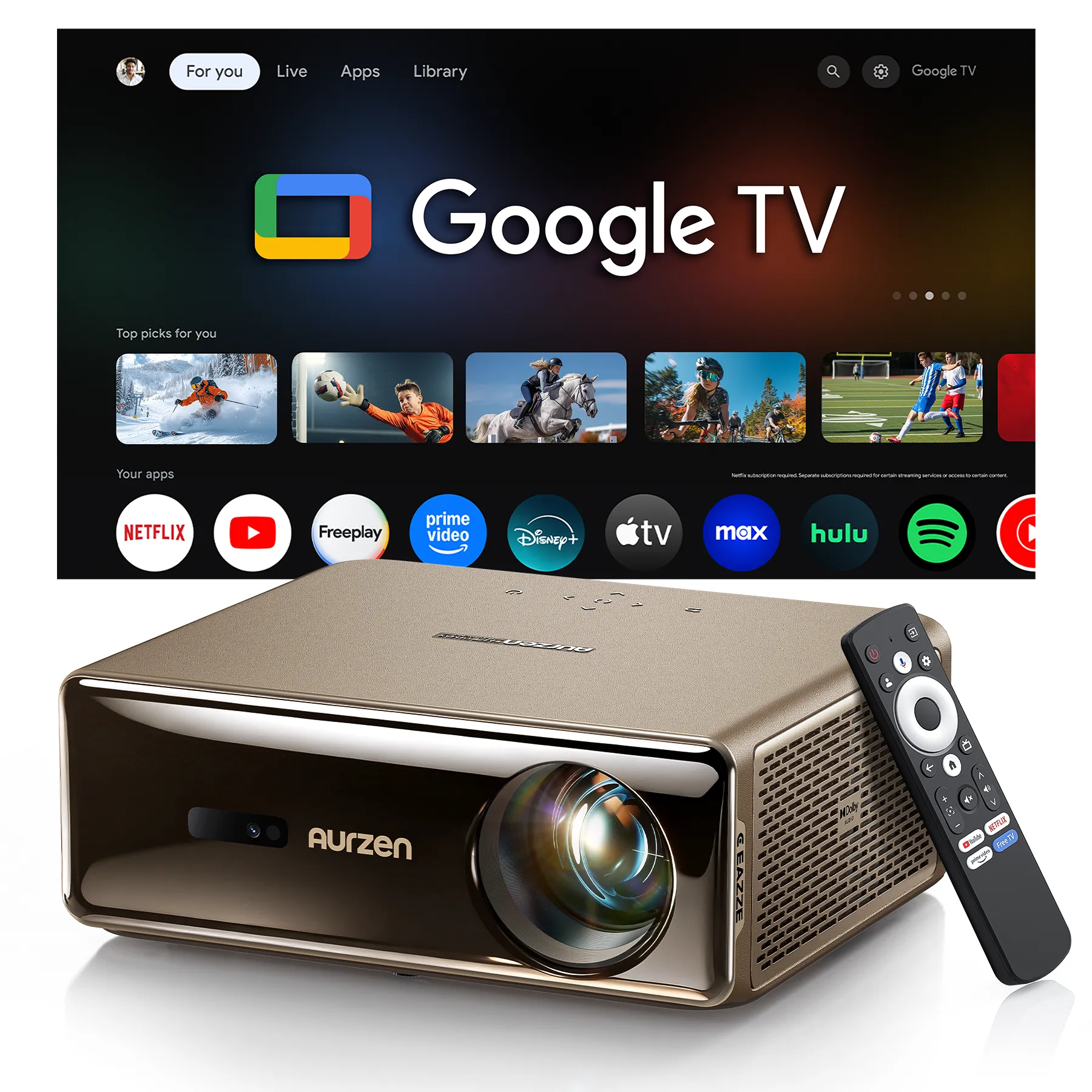 Aurzen EAZZE D1 MAX Google TV Smart Projector - Image 10