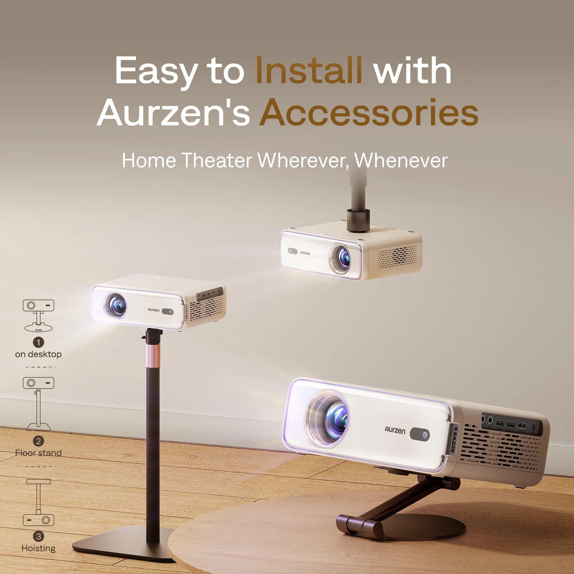 Aurzen EAZZE D1 Smart Projector - Image 7