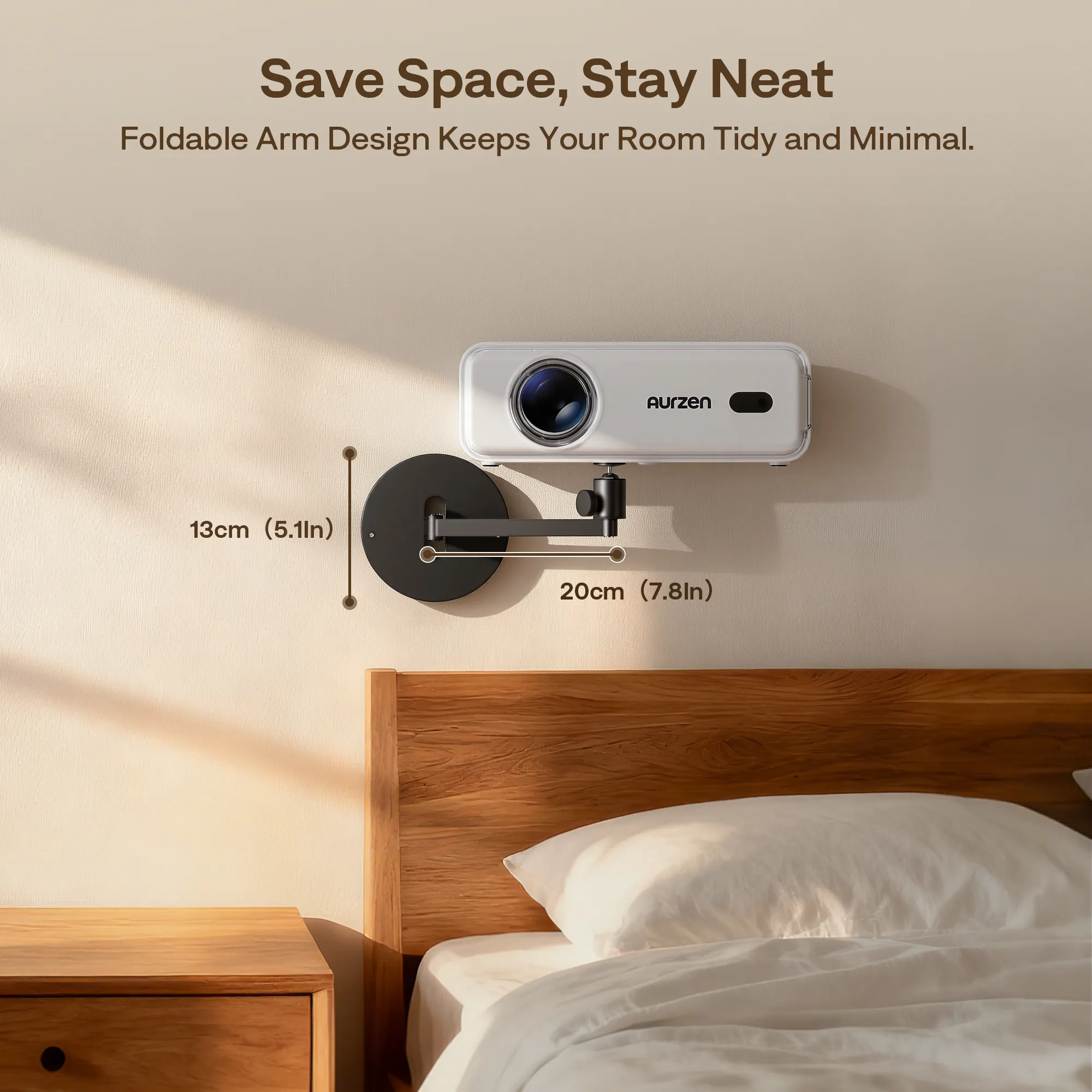 Aurzen PJ004PM Adjustable Wall Projector Mount - Image 3